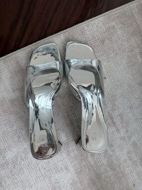Silver Metallic Zara Heels